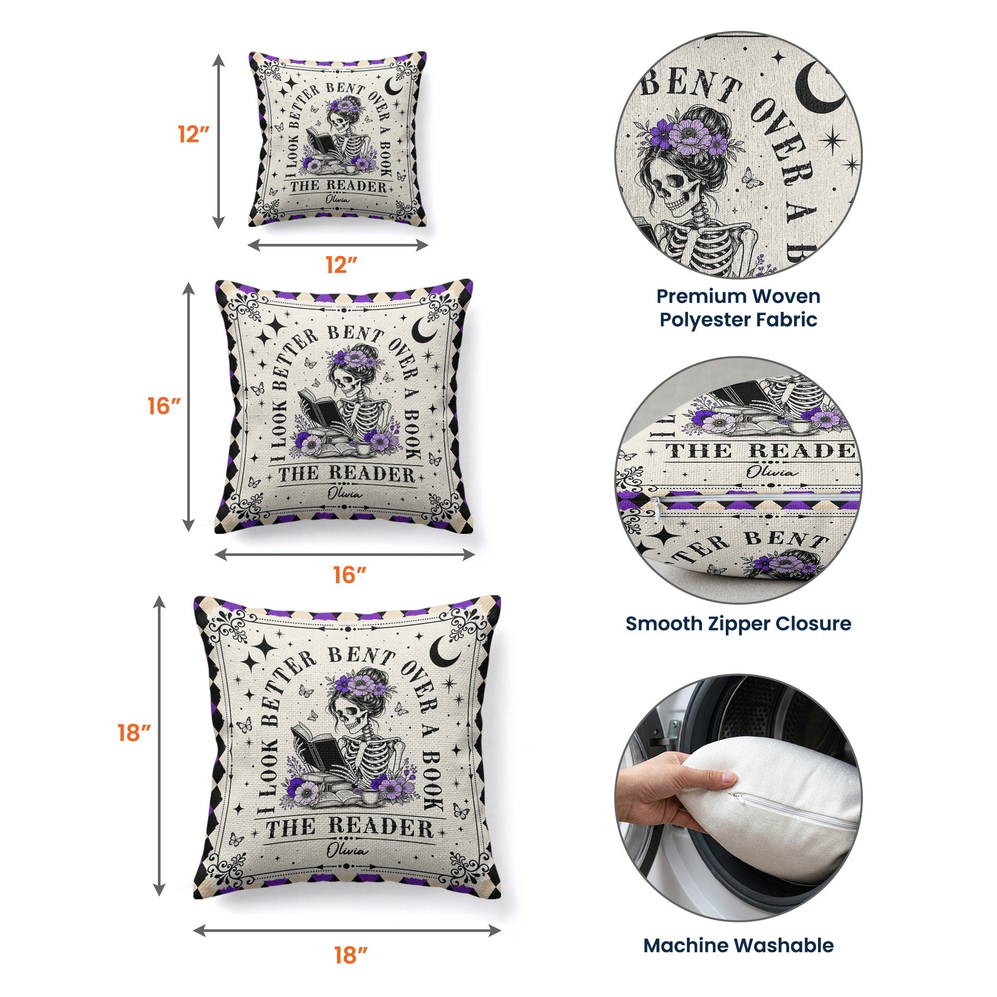I Look Better Bent Over A Book Gift For The Reader - Personalized Pillow Cover