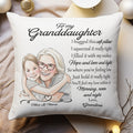 I Love You Daughter Granddaughter Custom Photo Watercolor - Personalized Pillow