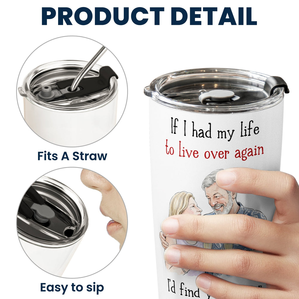 I Love You Longer Custom Couple Photo Anniversary Gifts For Her, Him - Personalized Tumbler Cup