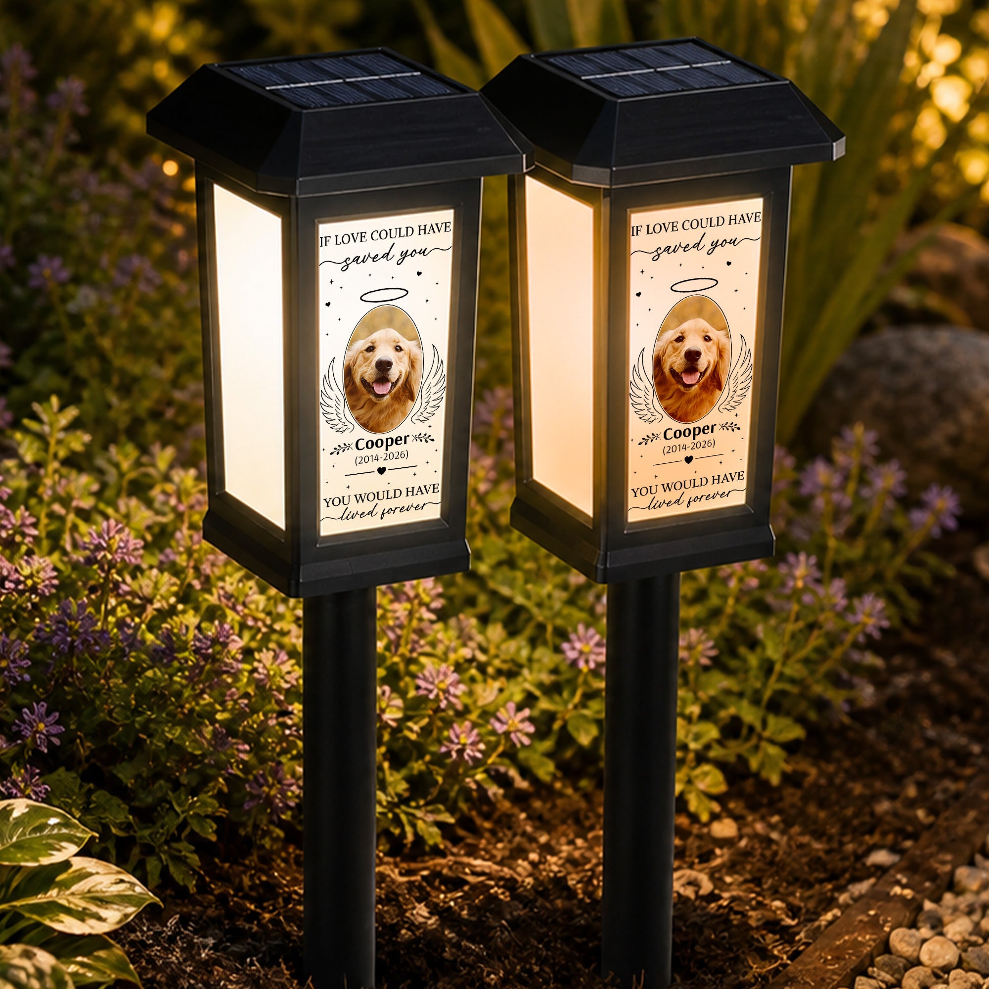 If Love Could Have Saved You Pet Memorial Gift - Personalized Solar Garden Light