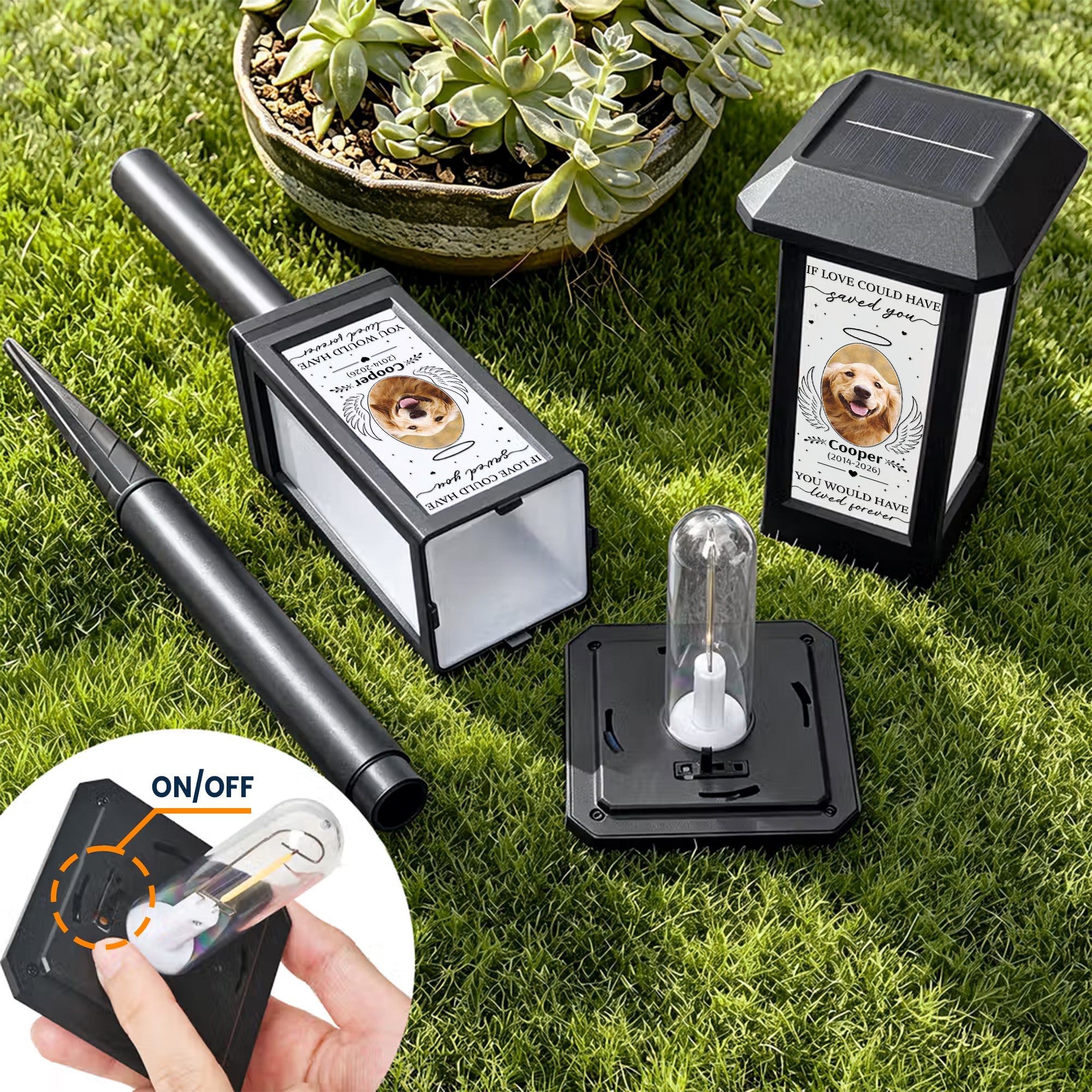 If Love Could Have Saved You Pet Memorial Gift - Personalized Solar Garden Light
