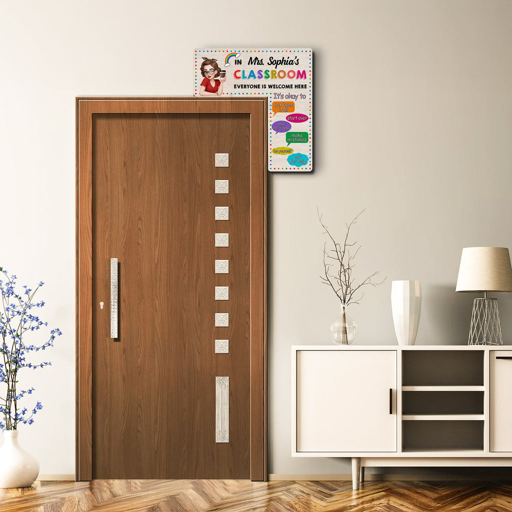 In This Classroom It's Okay To - Personalized Door Corner Decor