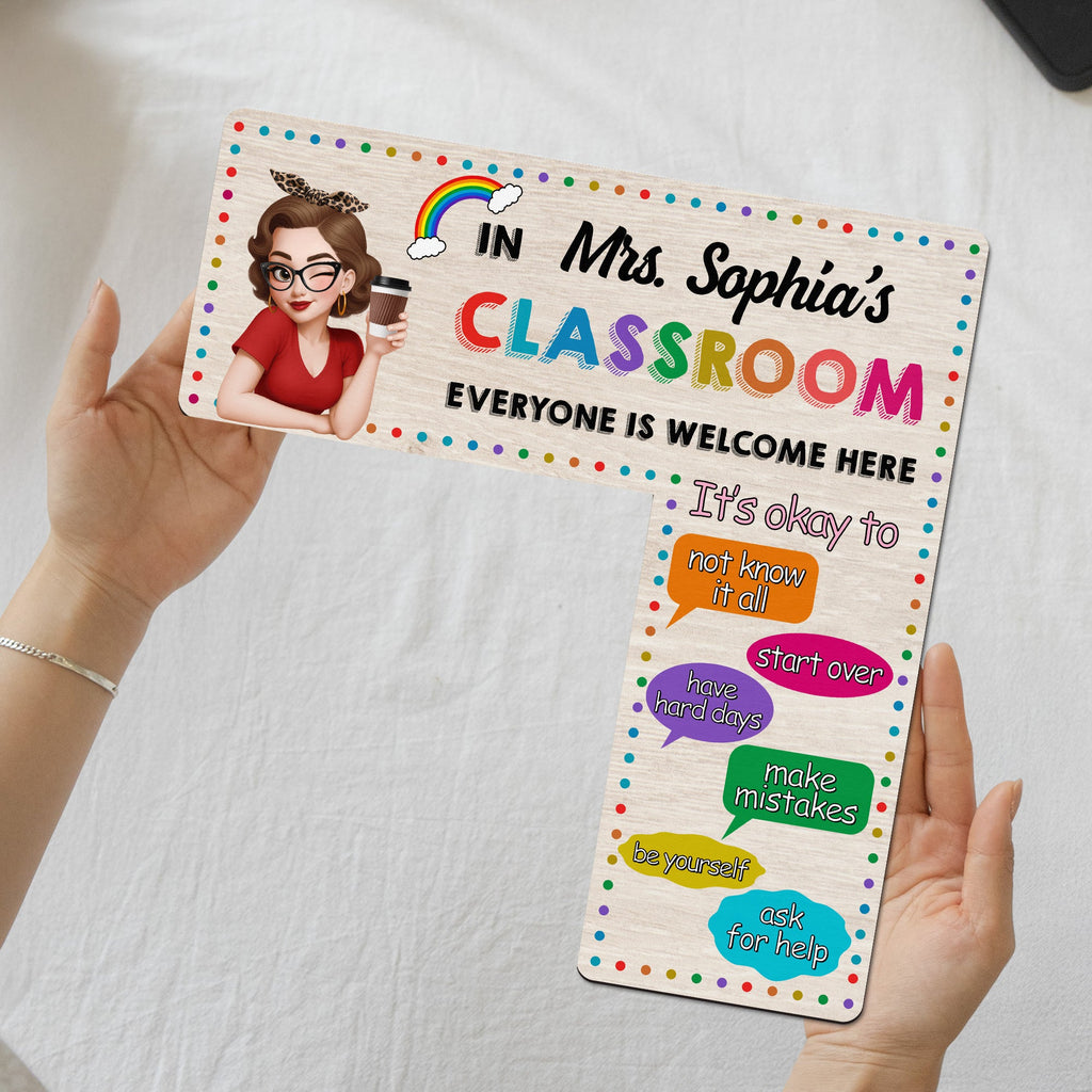 In This Classroom It's Okay To - Personalized Door Corner Decor