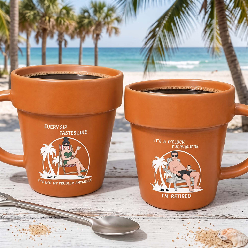 It's 5 O'Clock Everywhere Happy Retirement Funny Gift For Co Worker - Personalized Mug