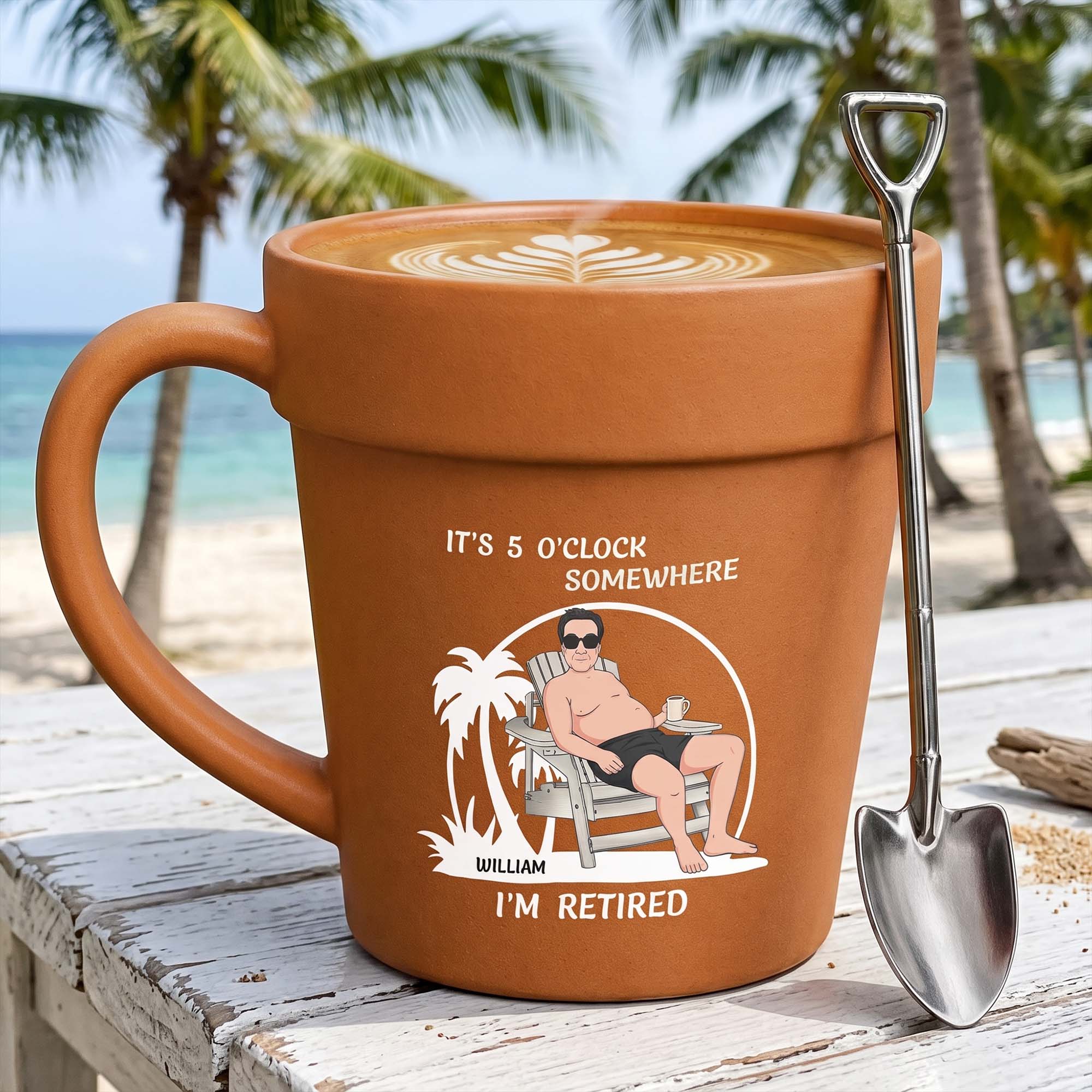 It's 5 O'Clock Everywhere Happy Retirement Funny Gift For Co Worker - Personalized Mug