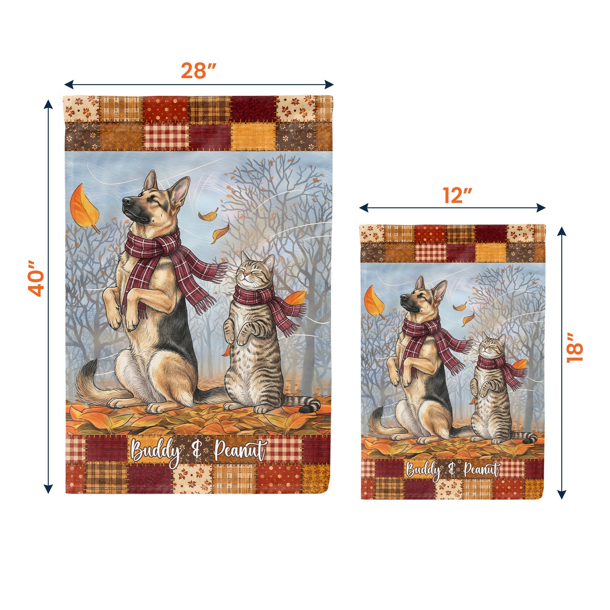 It's Fall Y'All Garden Decor, Porch Banner, Yard Flag - Personalized Flag