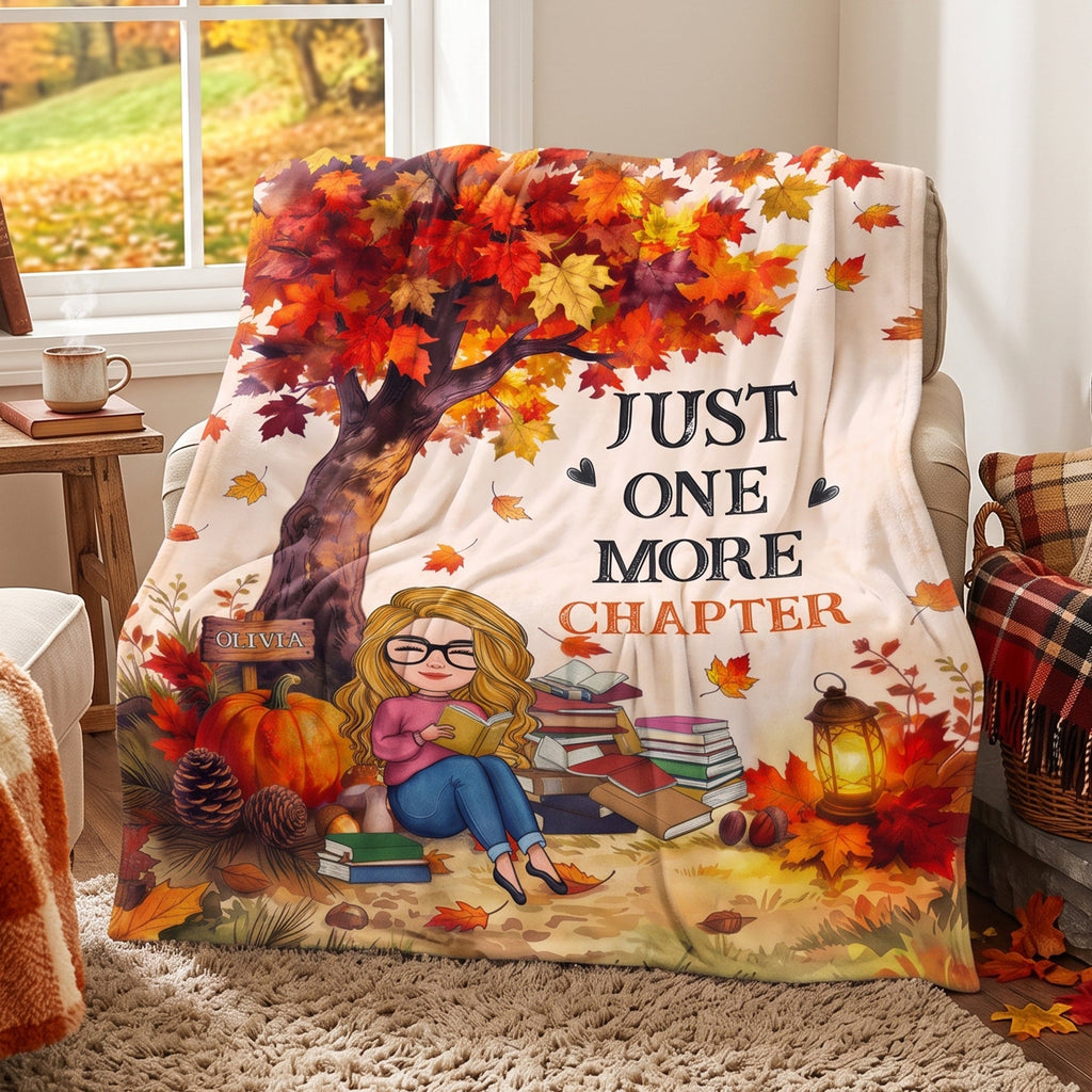 Just A Girl Who Loves Books Fall Gift For Daughter Gift For Her - Personalized Blanket