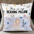 Just A Girl Who Loves Books, Portrait Photo, Watercolor Style - Personalized Pillow