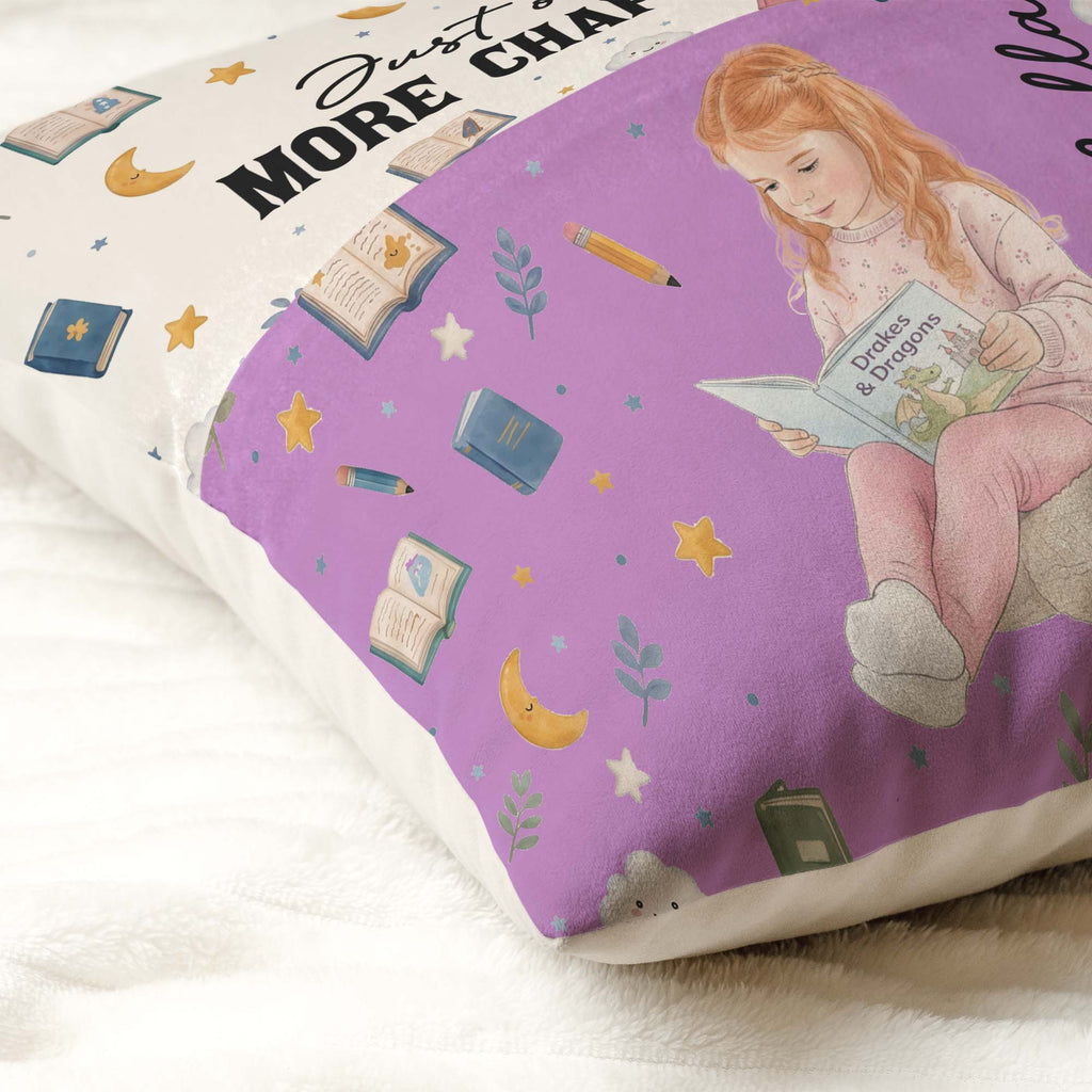 Just A Girl Who Loves Books, Portrait Photo, Watercolor Style - Personalized Pillow