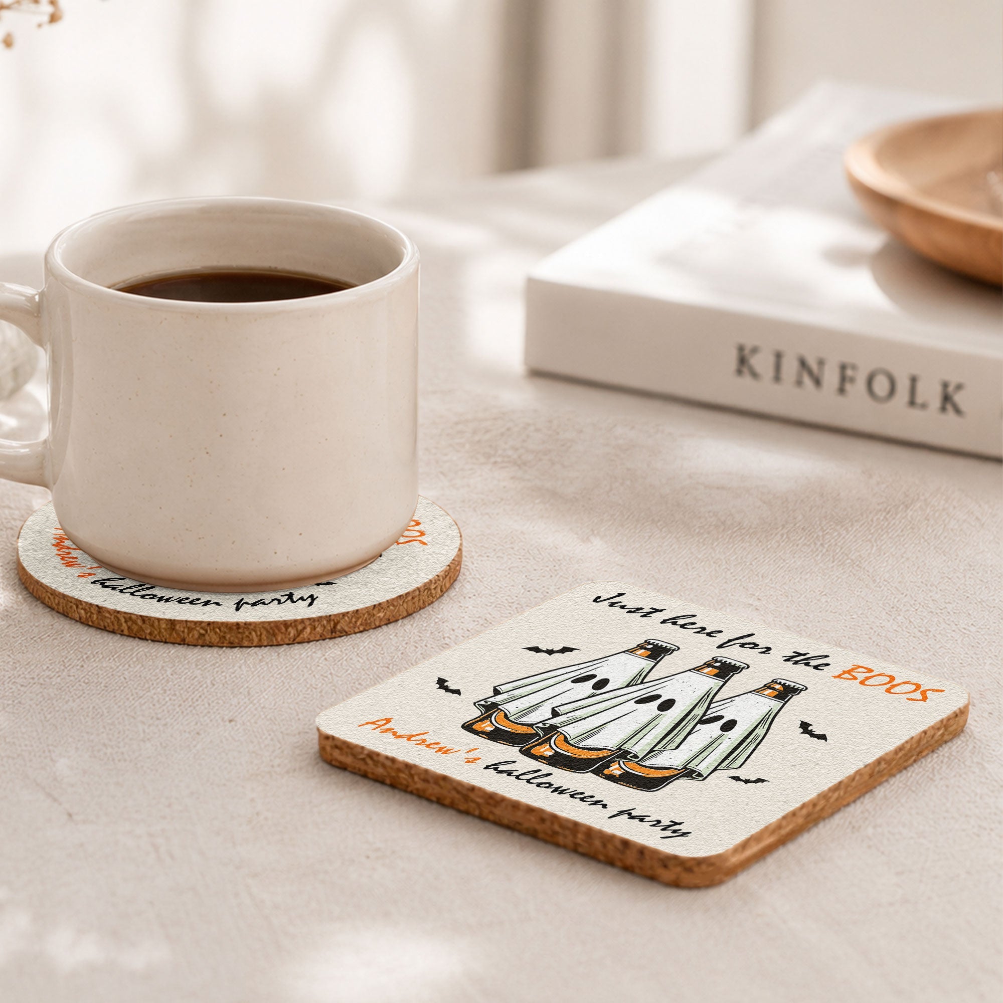 Just Here For The Boos - Personalized Coasters