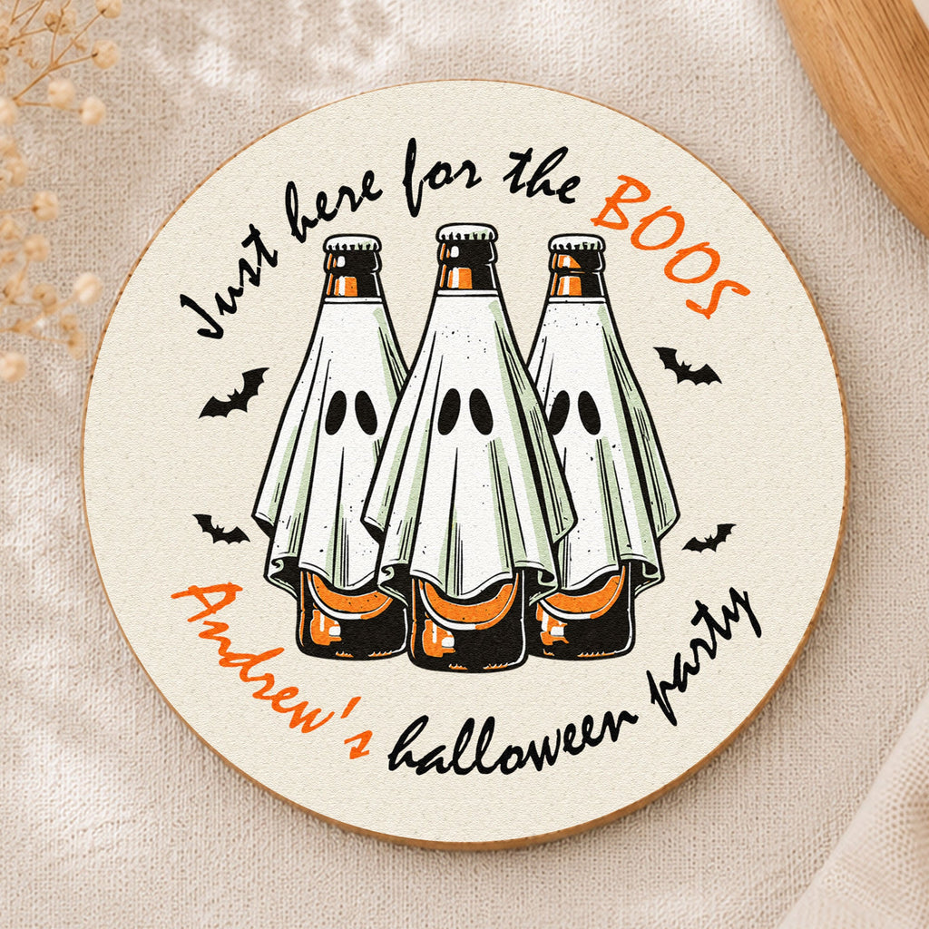 Just Here For The Boos - Personalized Coasters