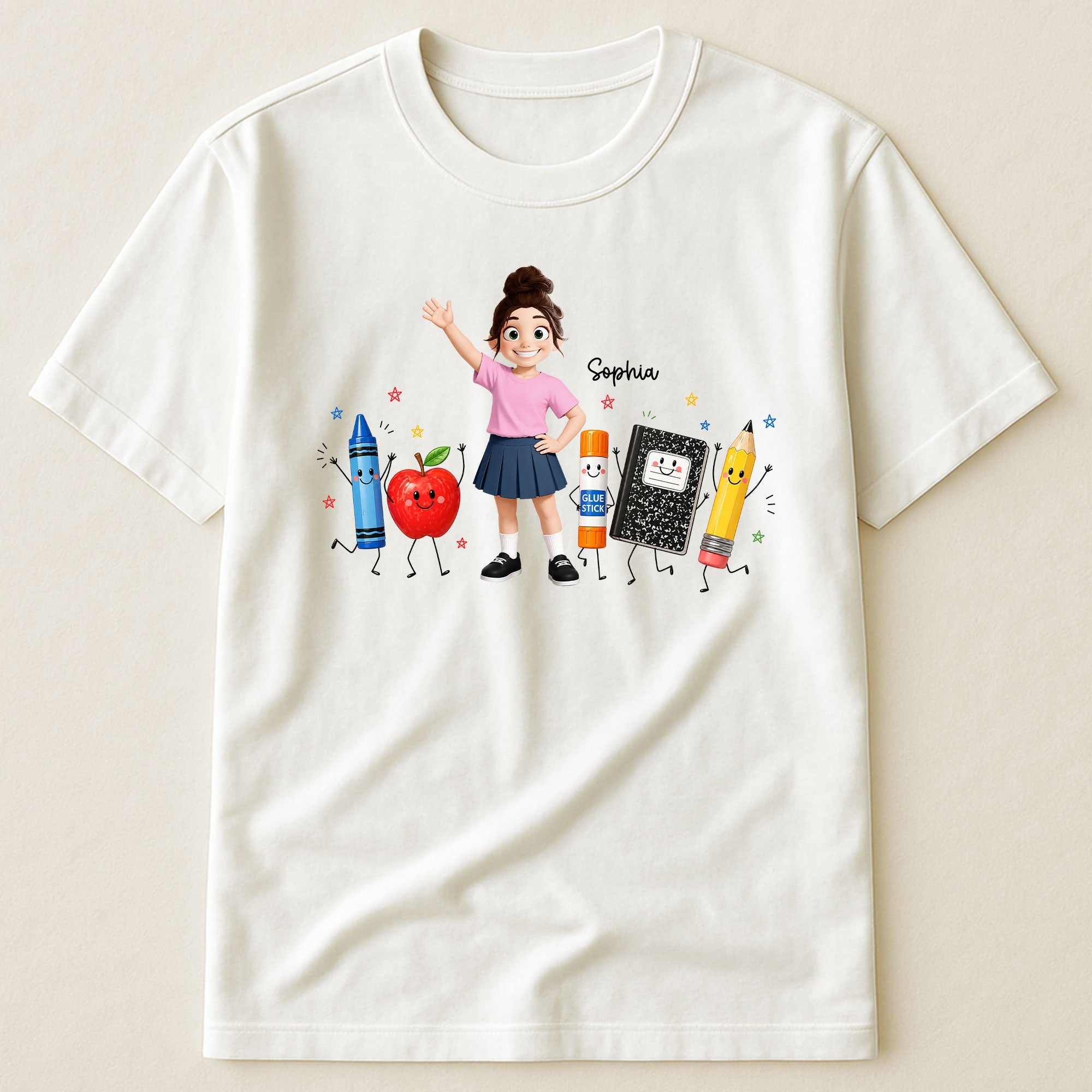 Kid Back To School Happy School Supplies - Personalized Shirt
