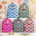 Kid Custom Name Pattern Cute Cartoon - Personalized Backpack