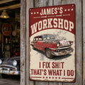 Knower Of Stuff Fixer Of Things - Custom Vintage Car, Motor - Personalized Metal Sign