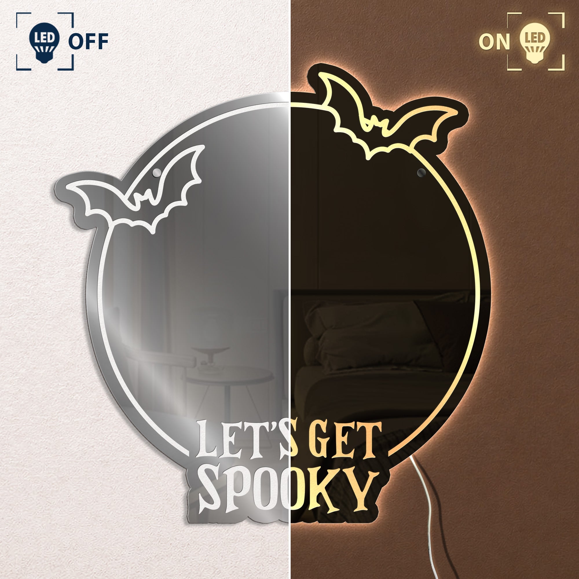 Let's Get Spooky - Personalized LED Mirror