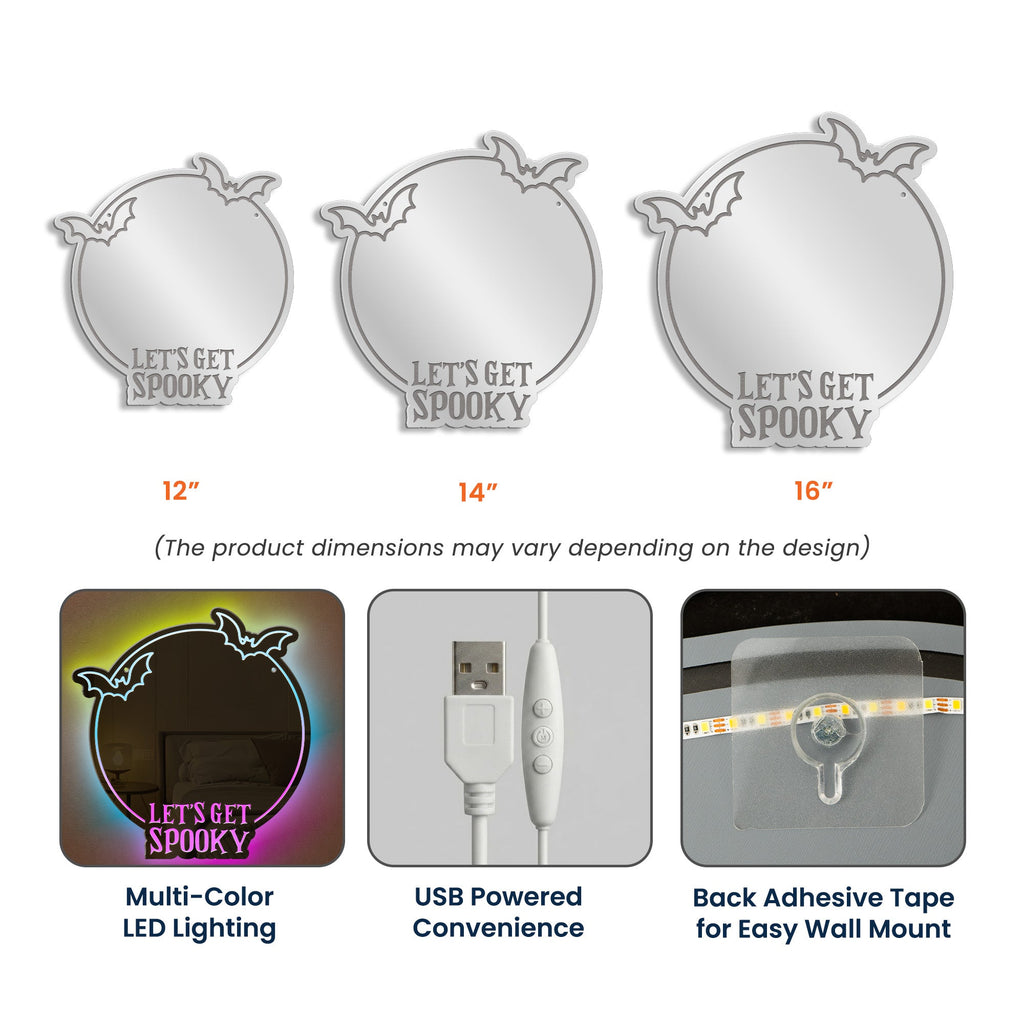 Let's Get Spooky - Personalized LED Mirror