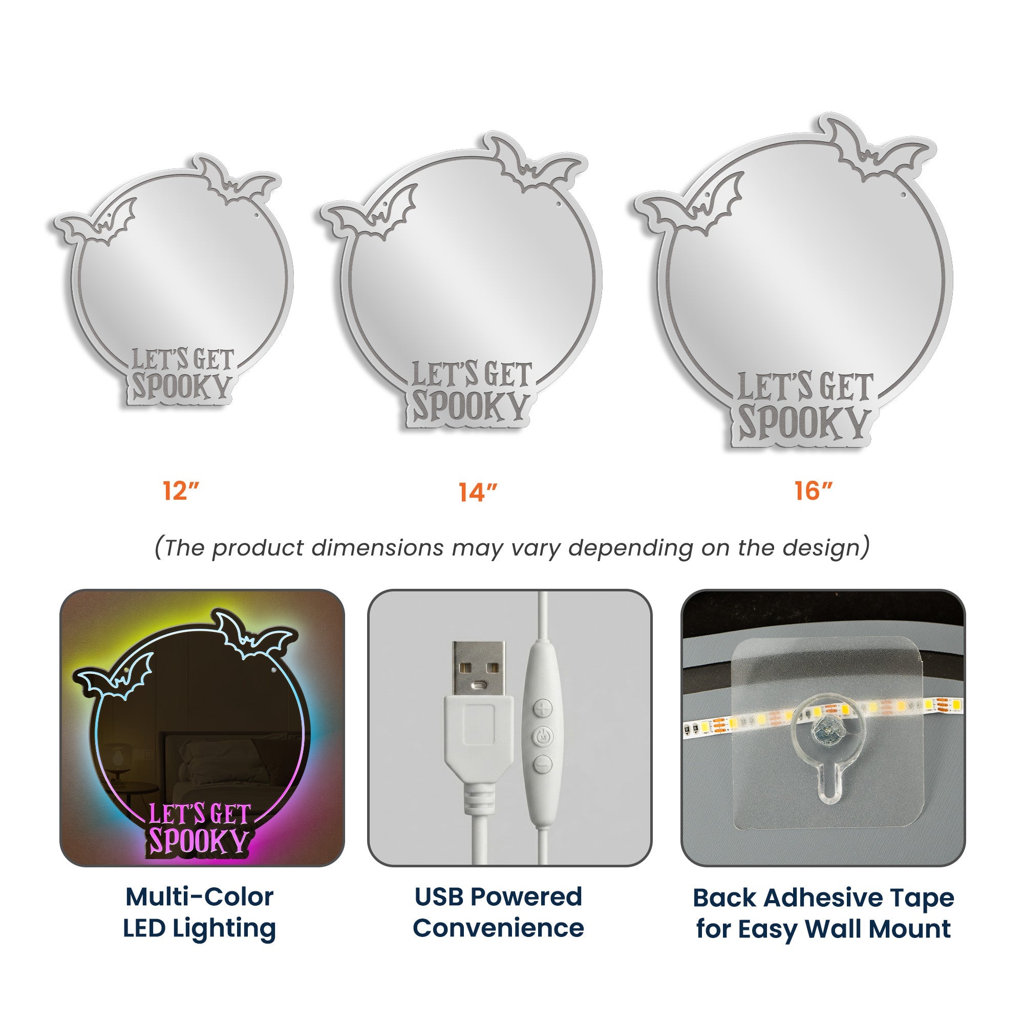 Let's Get Spooky - Personalized LED Mirror