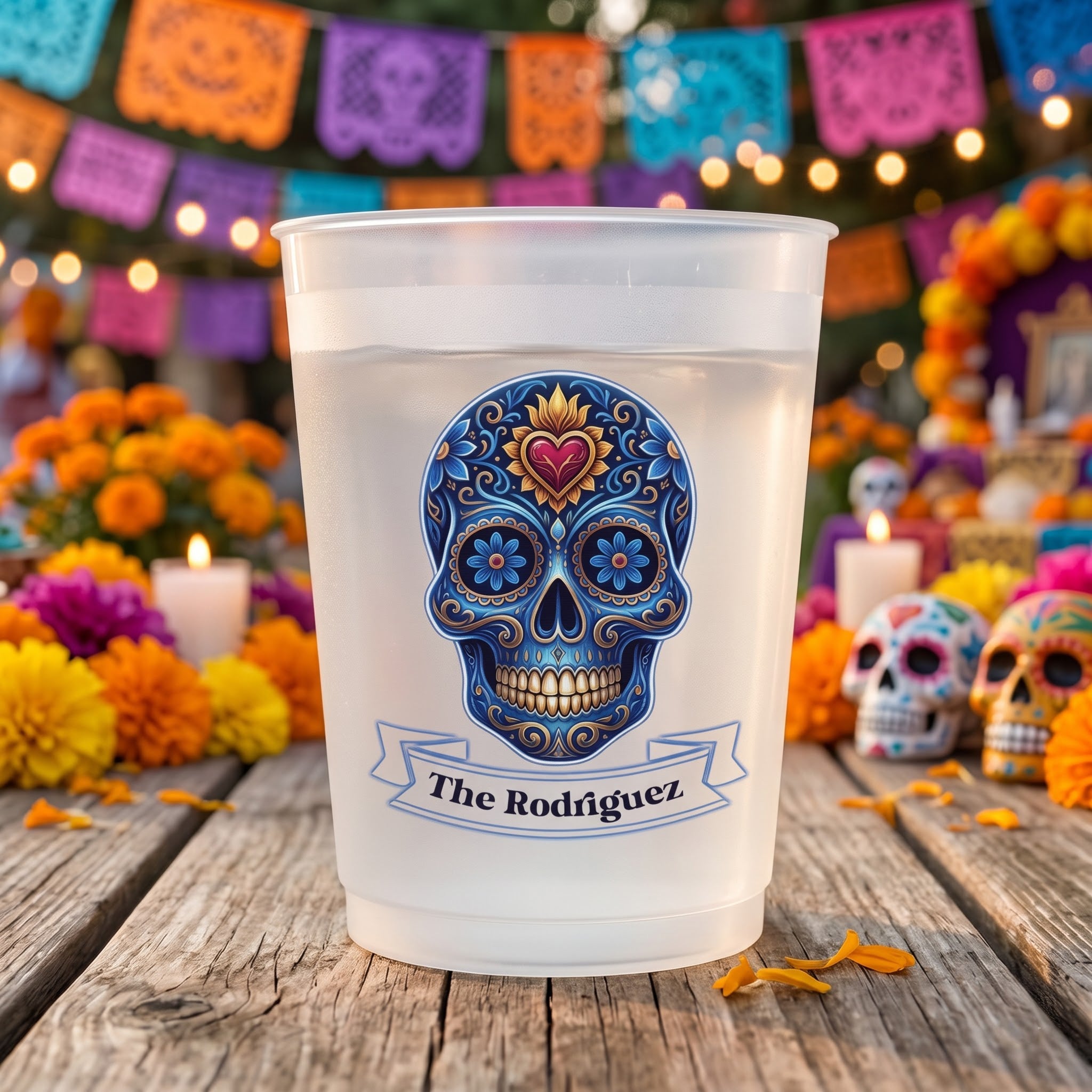 Let's Fiesta Mexican Cinco De Mayo Florals Fiesta Dia De Los Muertos - Personalized Cups