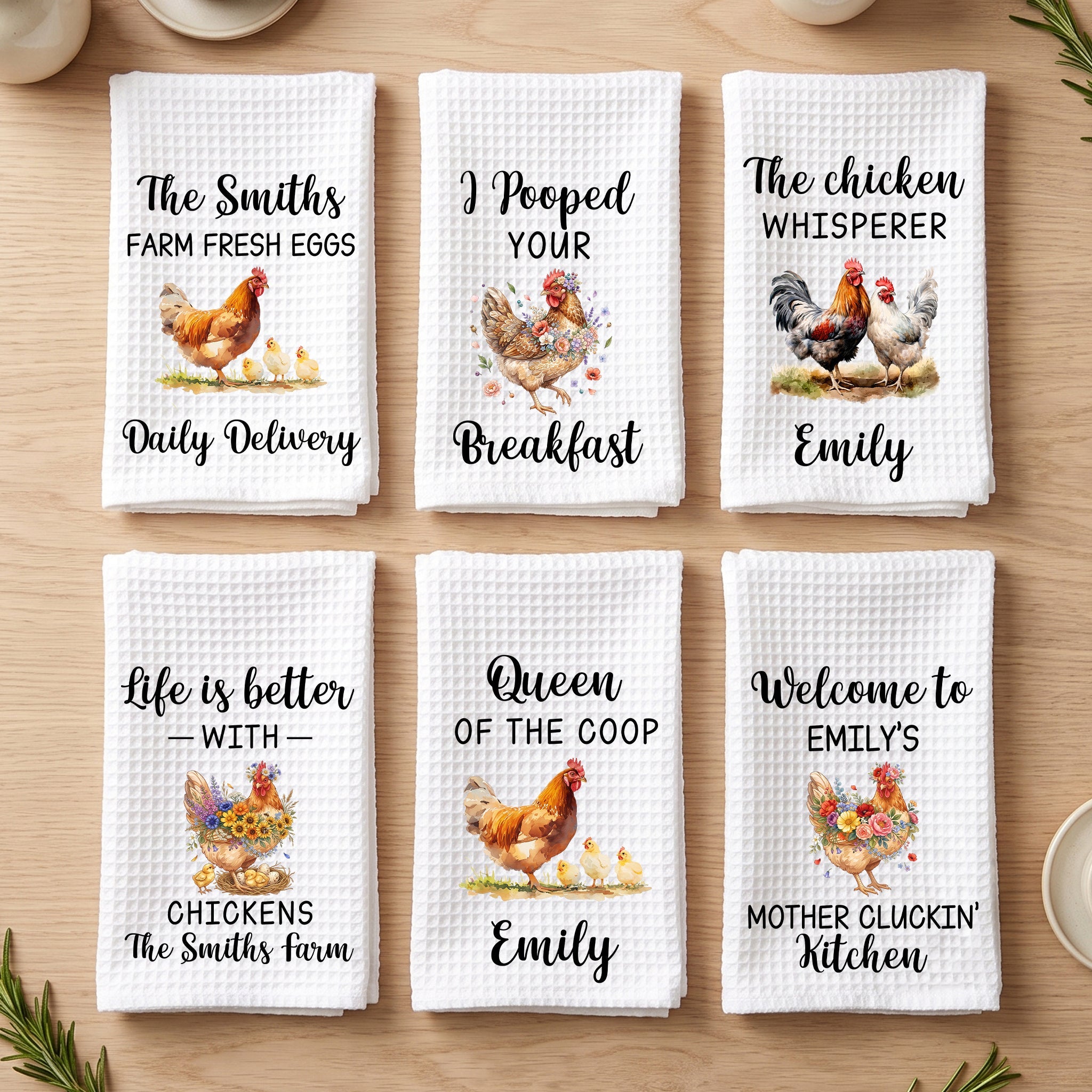 Life Is Better With Chickens - Personalized Kitchen Towel