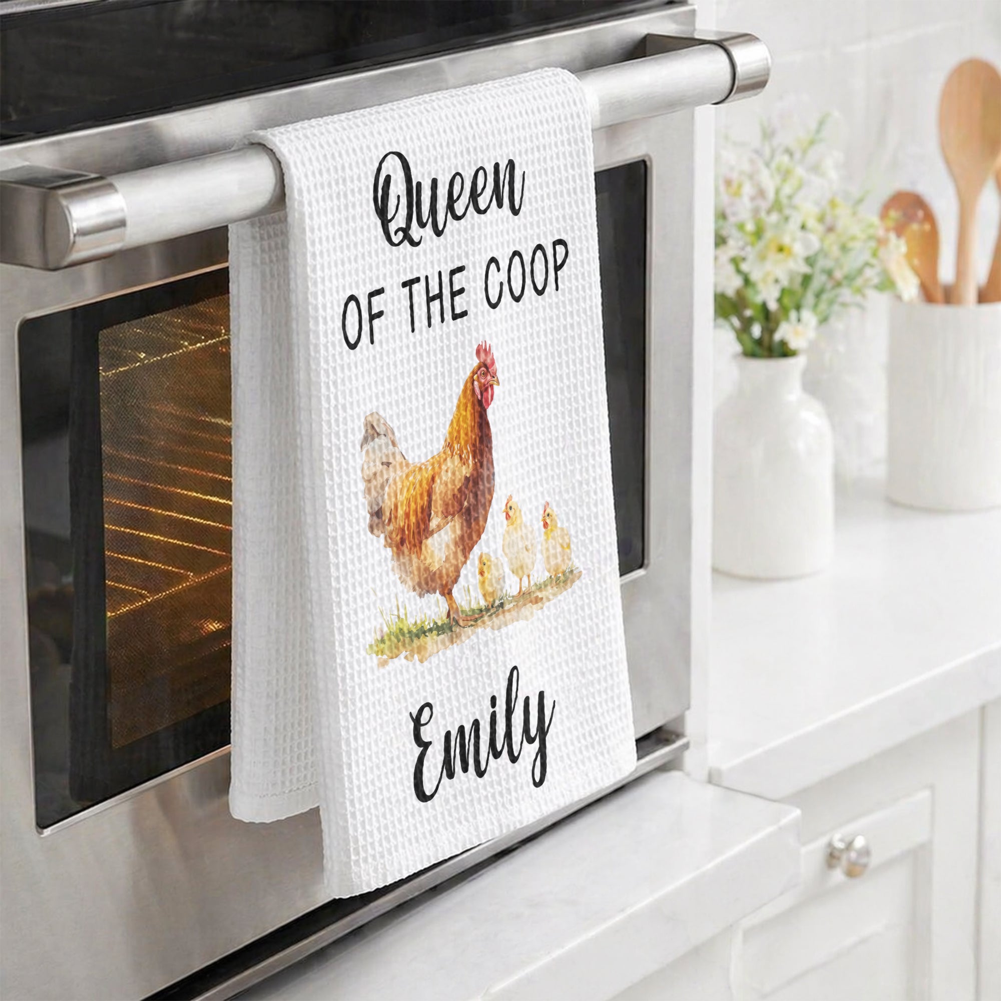 Life Is Better With Chickens - Personalized Kitchen Towel