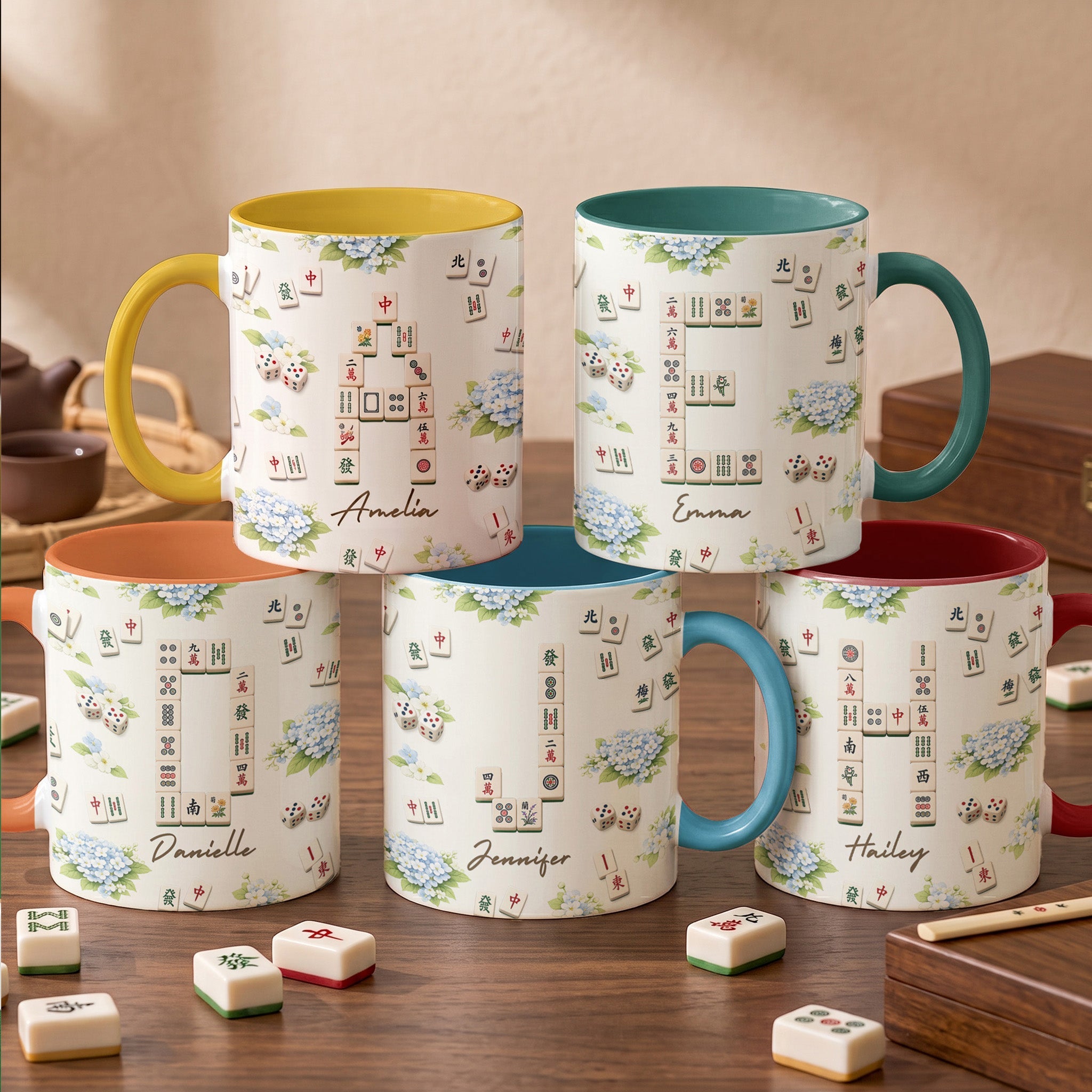 Mahjong Game Custom Name For Game Night, Mahjong Lover - Personalized Mug