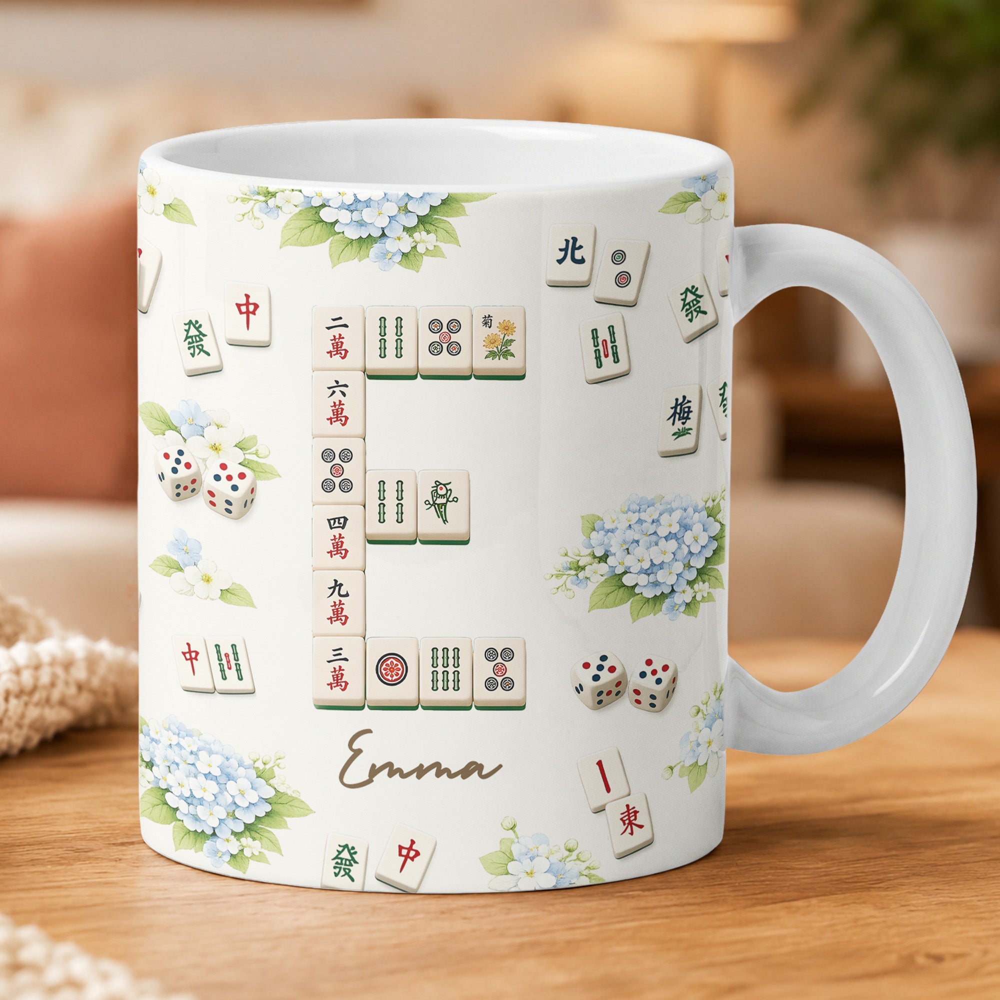 Mahjong Game Custom Name For Game Night, Mahjong Lover - Personalized Mug