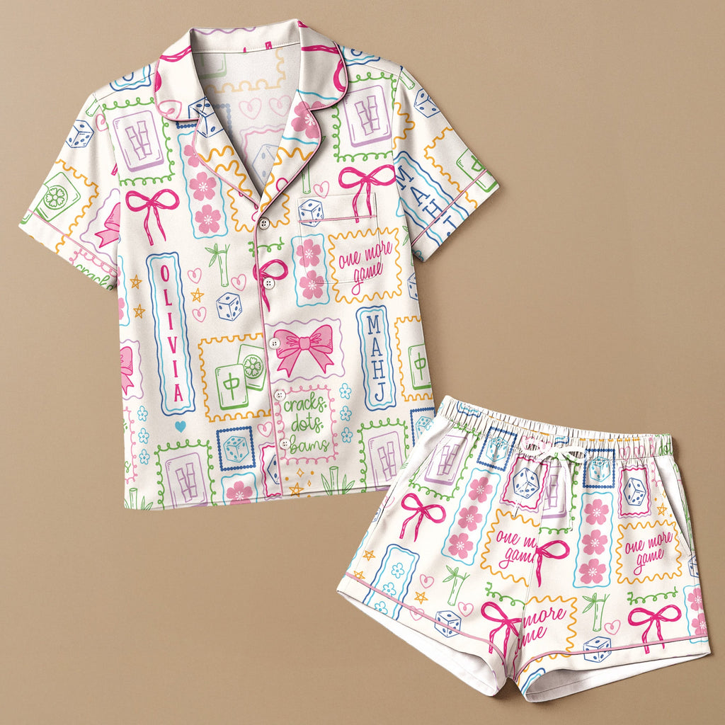 Mahjong Game Custom Name For Game Night, Mahjong Lover - Personalized Pajamas