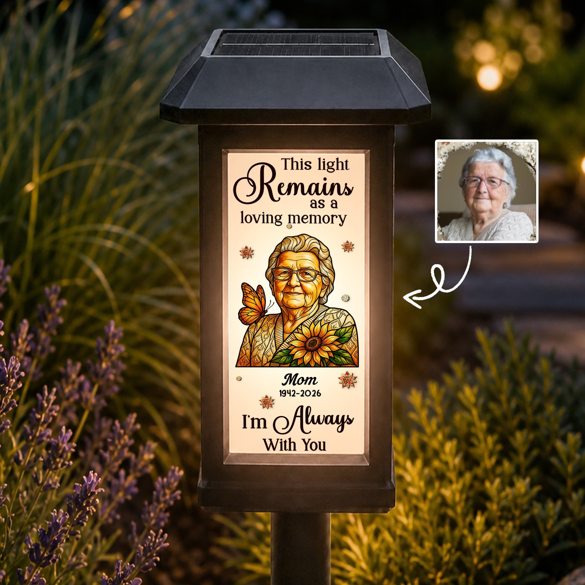 Memorial Sympathy Gifts I Am Always With You - Personalized Solar Garden Light