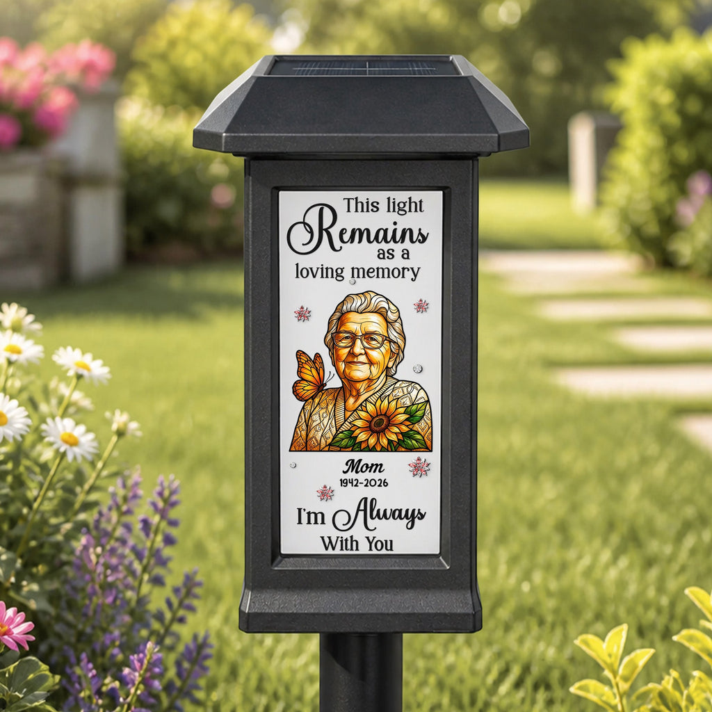 Memorial Sympathy Gifts I Am Always With You - Personalized Solar Garden Light