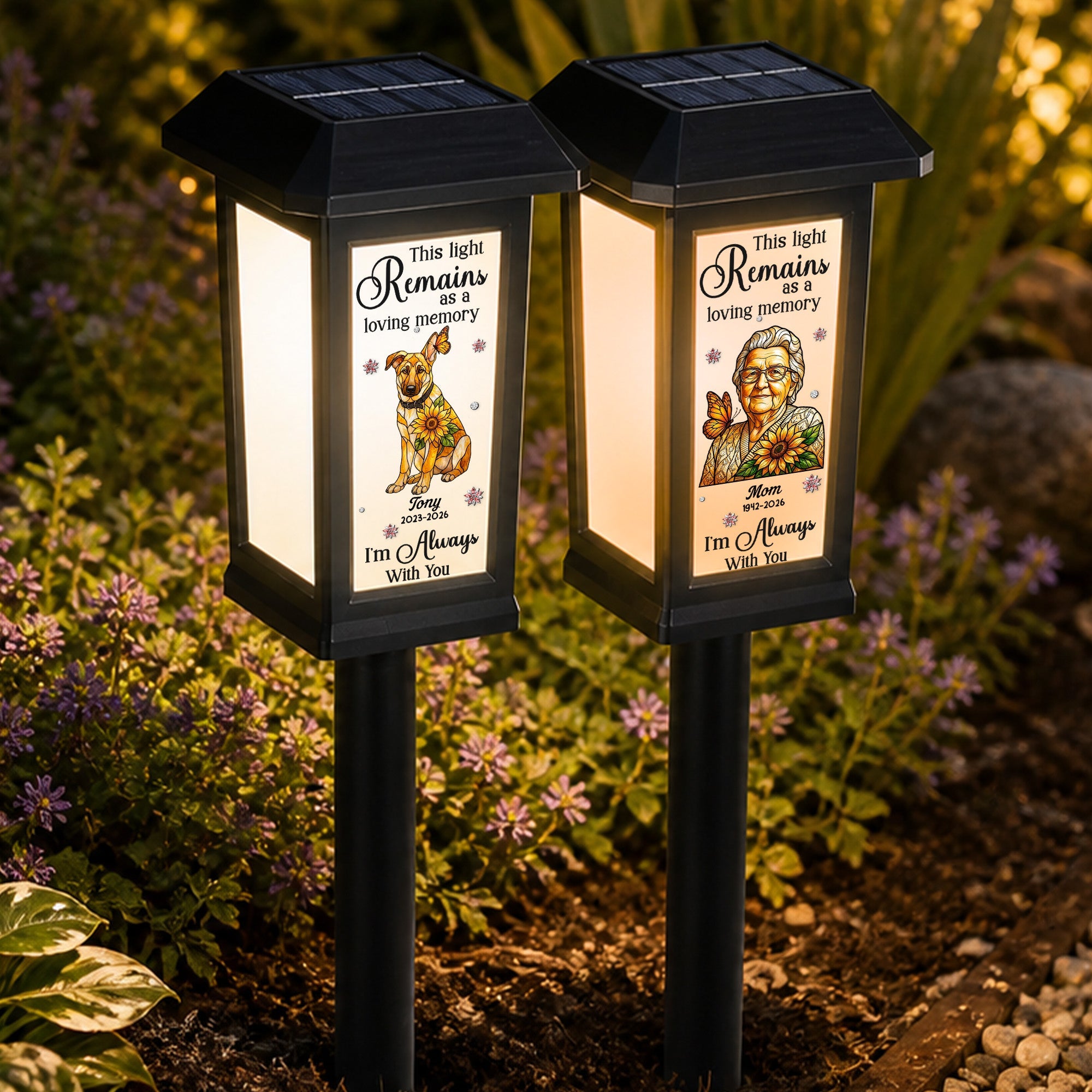 Memorial Sympathy Gifts I Am Always With You - Personalized Solar Garden Light