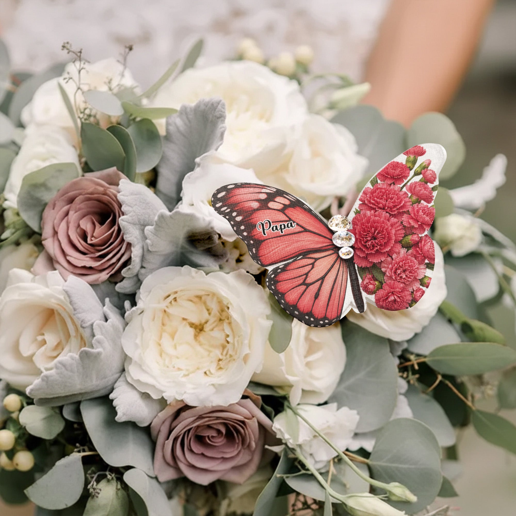 Memorial Wedding Gifts For Bride - Personalized Brooch