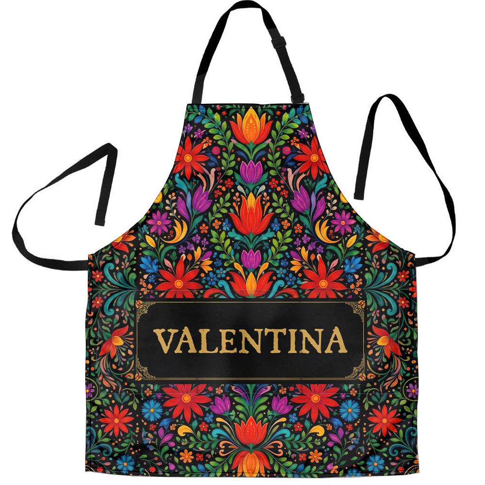 Mexican Cinco De Mayo Floral Fiesta Dia De Los Muertos - Personalized Apron