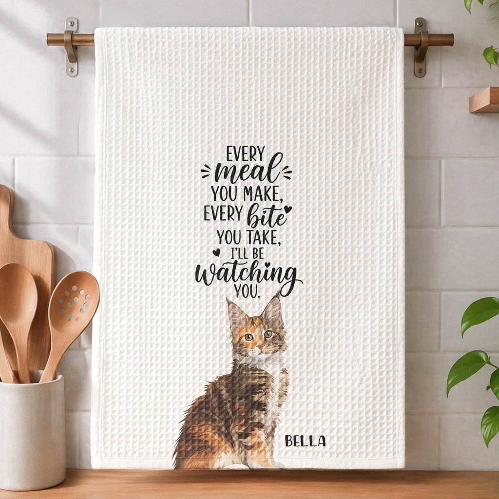Turn Pet Photo Into Art - Bath Bar Dining Room Decor Cute Dog, Cat Lovers - Personalized Kitchen Towel