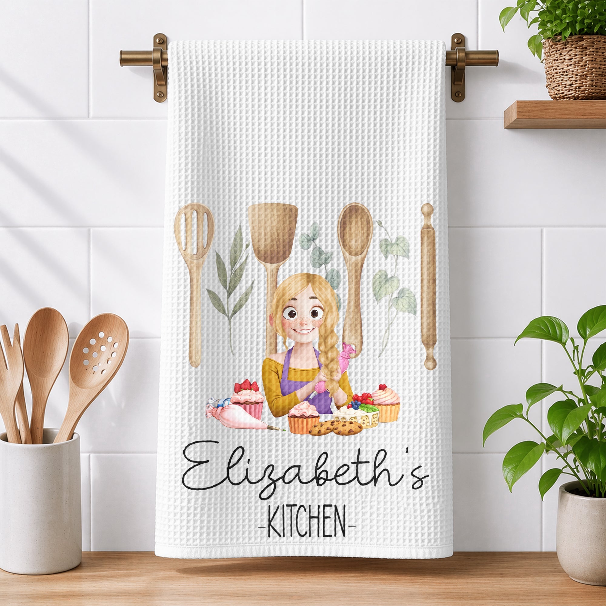 Mom Grandma Baking, Kitchen - Personalized Kitchen Towel