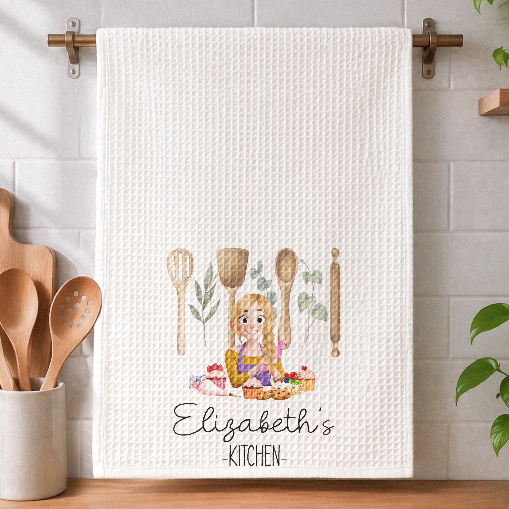 Mom Grandma Baking, Kitchen - Personalized Kitchen Towel