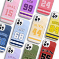 Monogram Jersey Custom Name & Number Gift For Baseball, Basketball, Hockey, Football Soccer Player, Fans - Personalized Phone Case