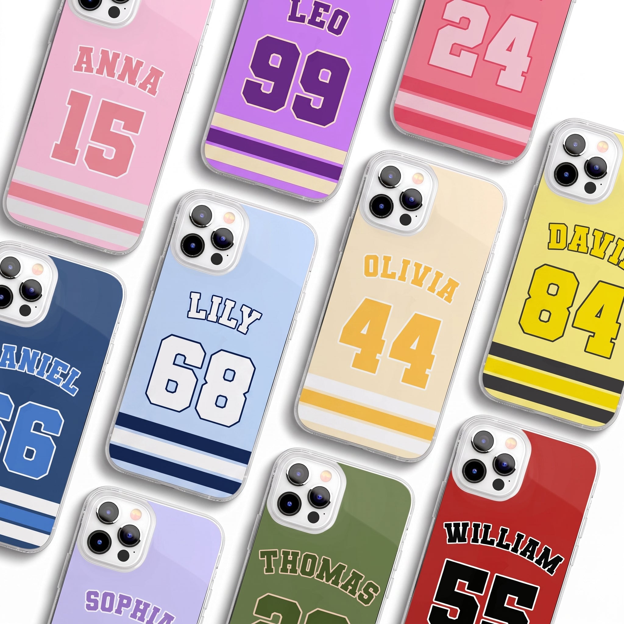 Monogram Jersey Custom Name & Number Gift For Baseball, Basketball, Hockey, Football Soccer Player, Fans - Personalized Phone Case