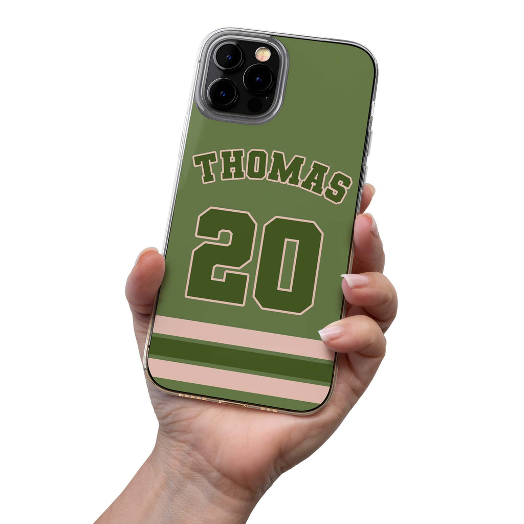 Monogram Jersey Custom Name & Number Gift For Baseball, Basketball, Hockey, Football Soccer Player, Fans - Personalized Phone Case
