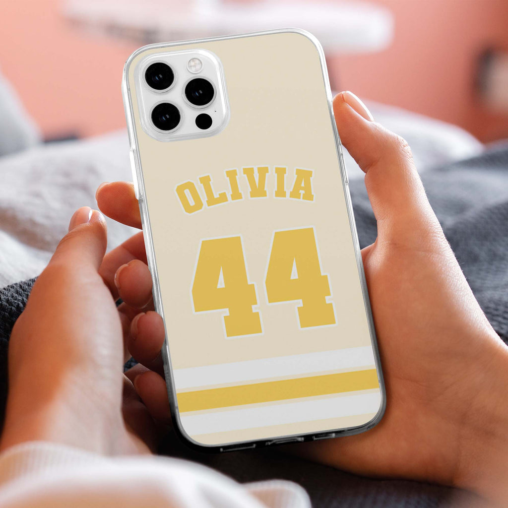 Monogram Jersey Custom Name & Number Gift For Baseball, Basketball, Hockey, Football Soccer Player, Fans - Personalized Phone Case