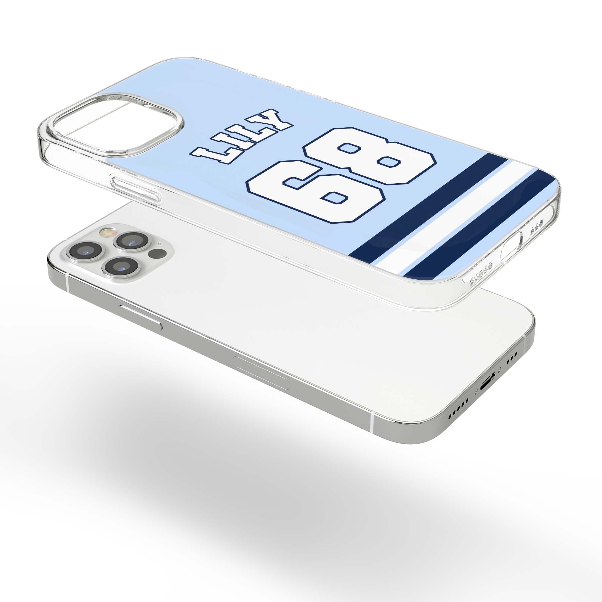 Monogram Jersey Custom Name & Number Gift For Baseball, Basketball, Hockey, Football Soccer Player, Fans - Personalized Phone Case