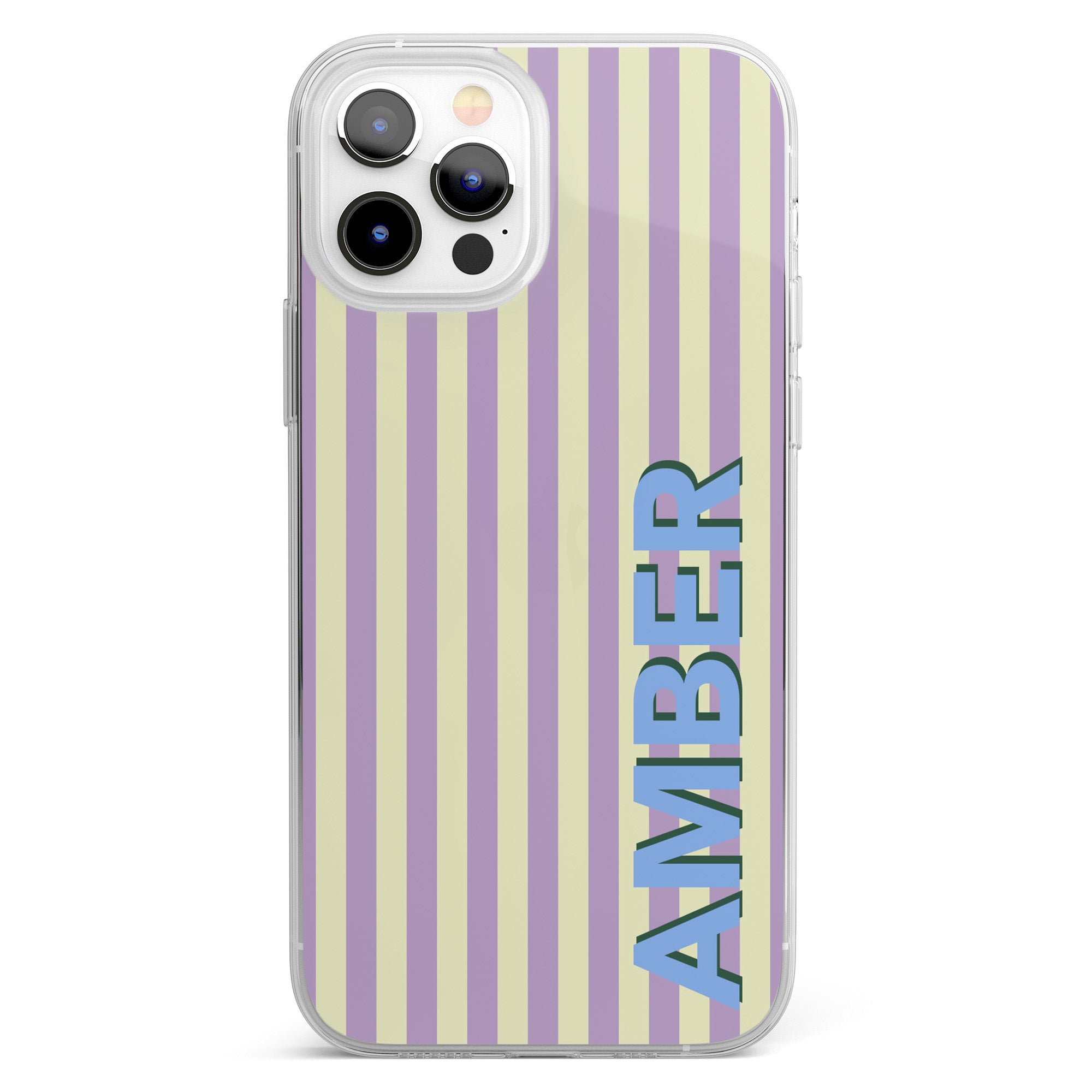 Monogram Striped - Personalized Phone Case