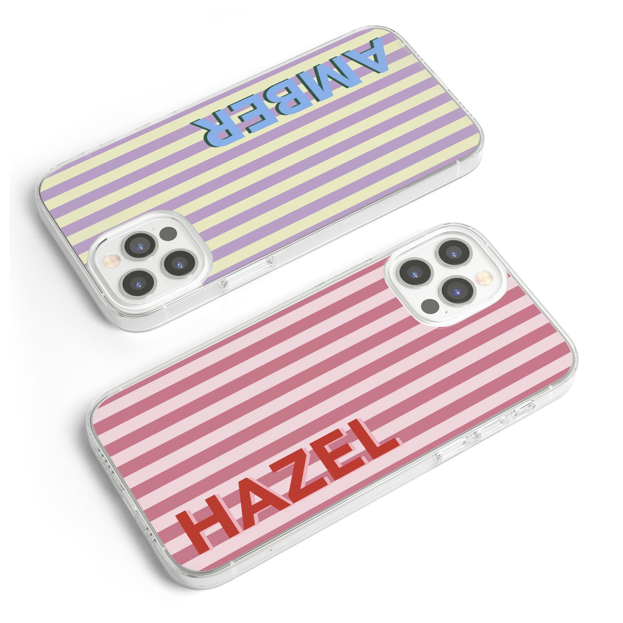 Monogram Striped - Personalized Phone Case