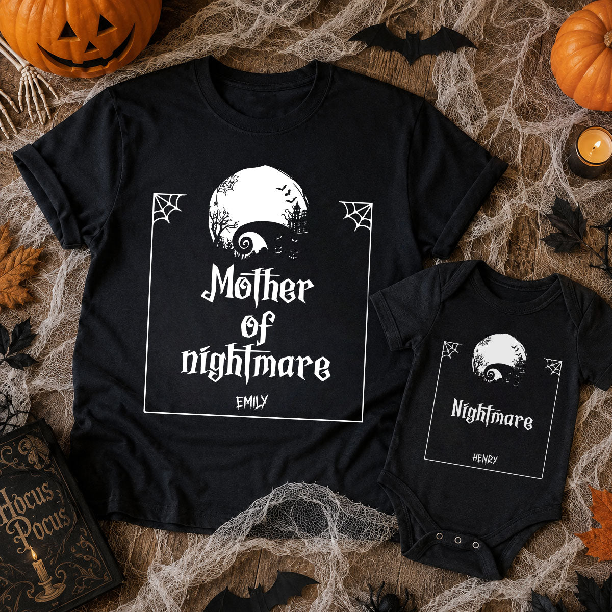 Mother And Daughter Son Matching Outfits, Baby Halloween - Personalized Shirt