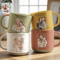 Mother & Daughter Forever Linked Together Custom Photo Watercolor - Personalized Mug