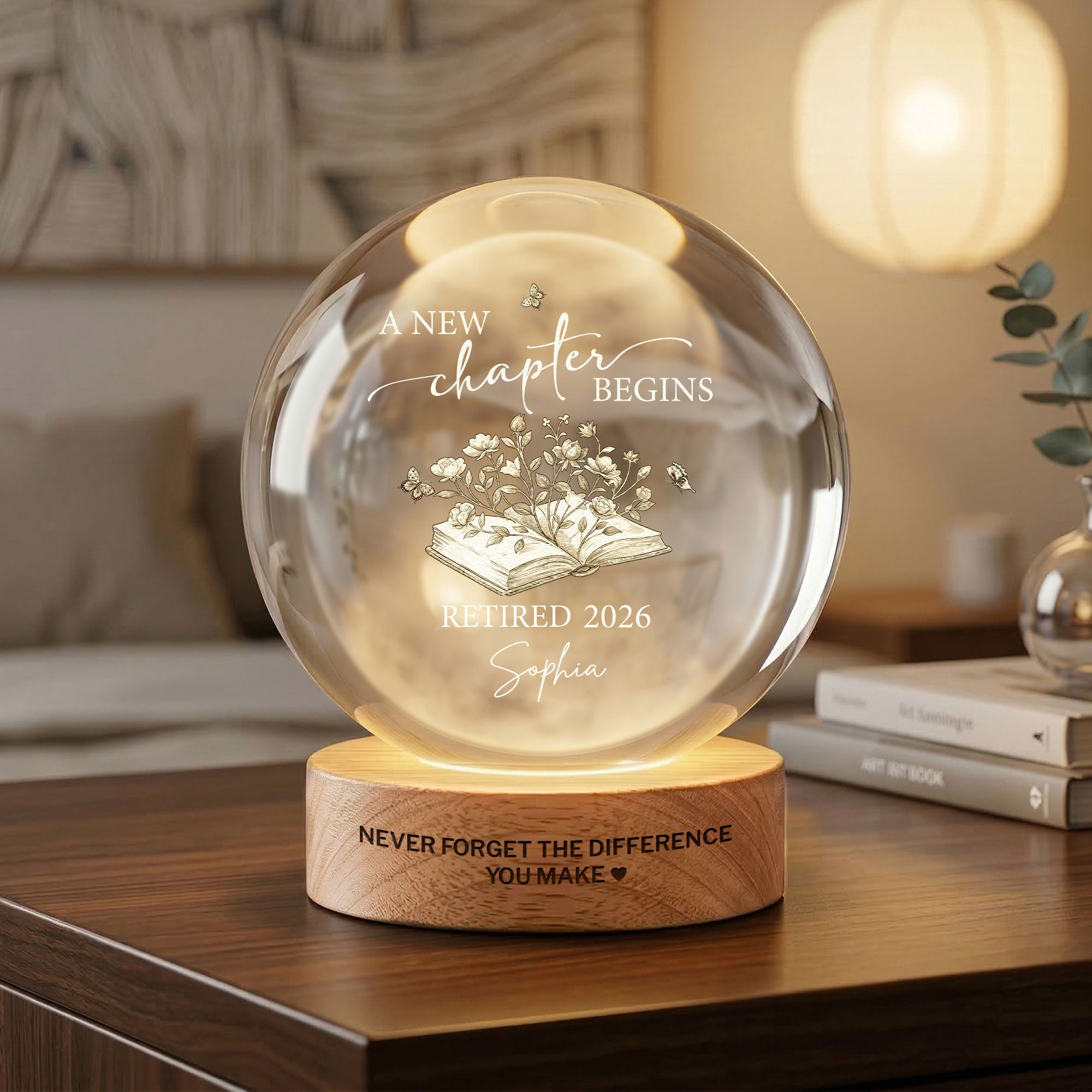 Never Forget The Difference You Make Retirement Gifts - Personalized Night Light