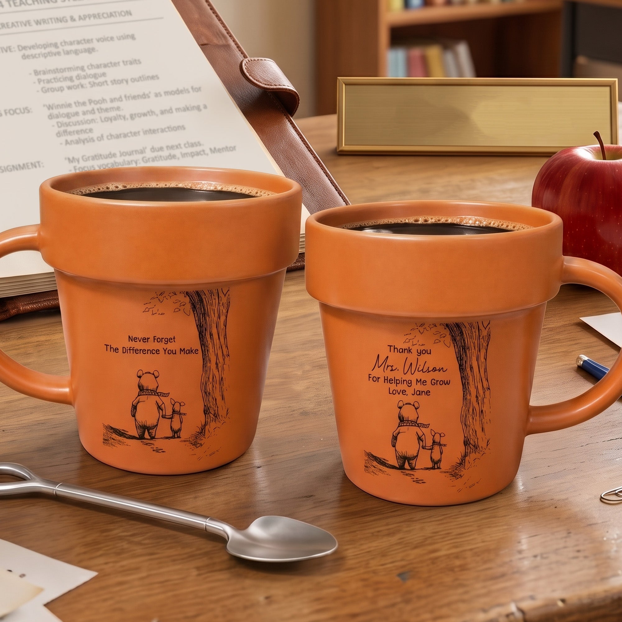 Never Forget The Difference You Make Thank You Teacher Back To Shool Gift - Personalized Mug