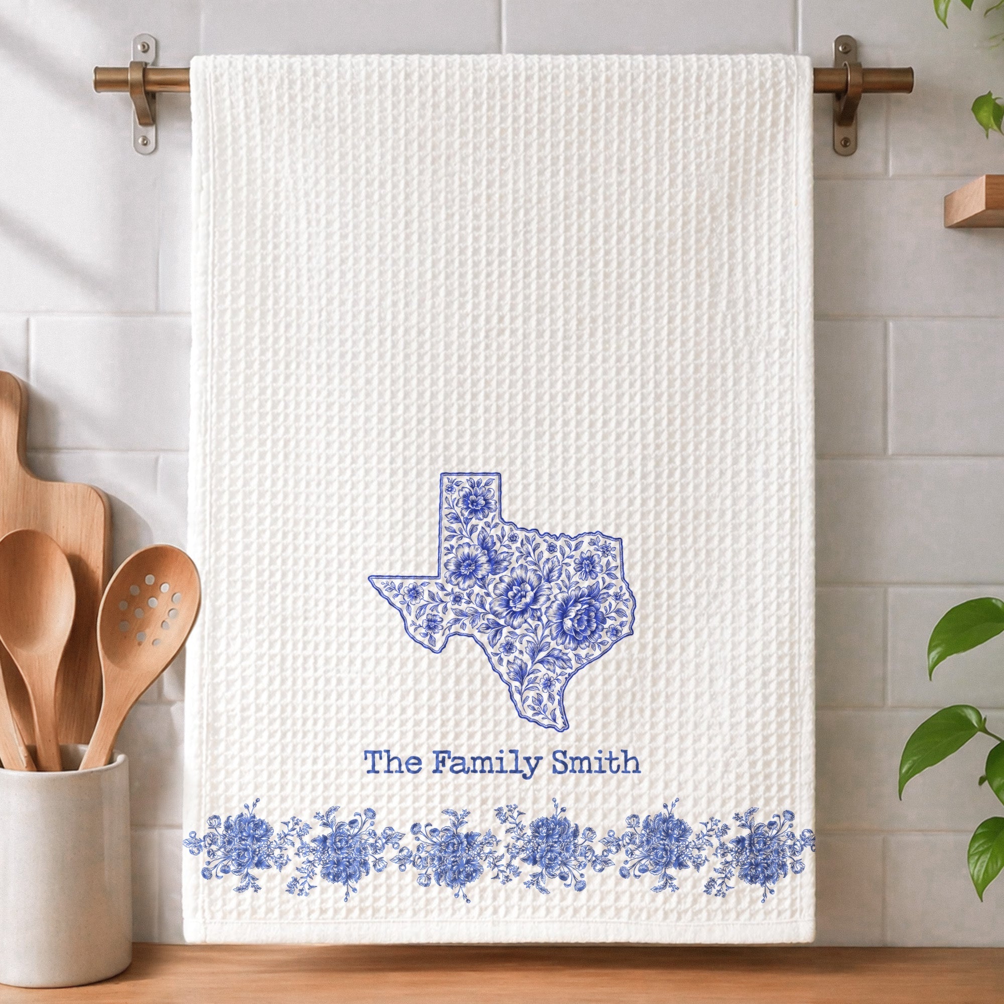 New Home Gifts US Family States - Personalized Kitchen Towel