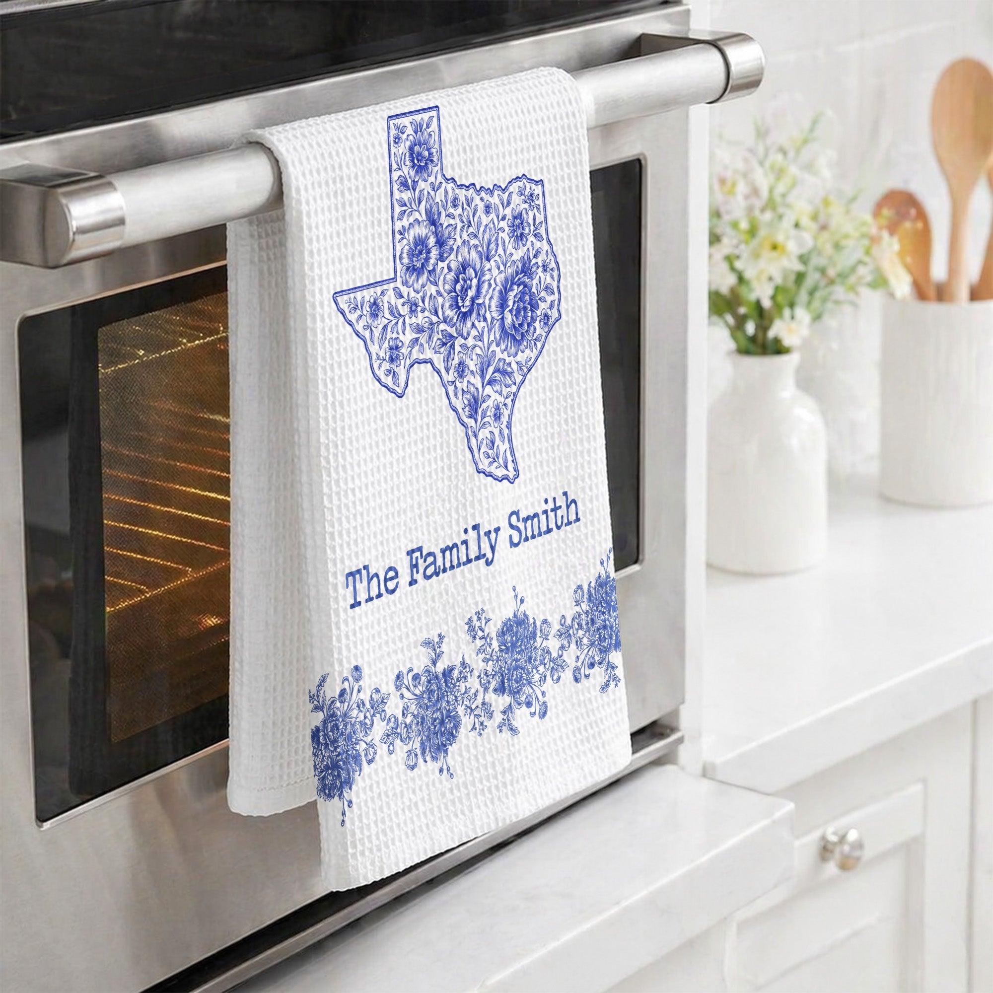 New Home Gifts US Family States - Personalized Kitchen Towel