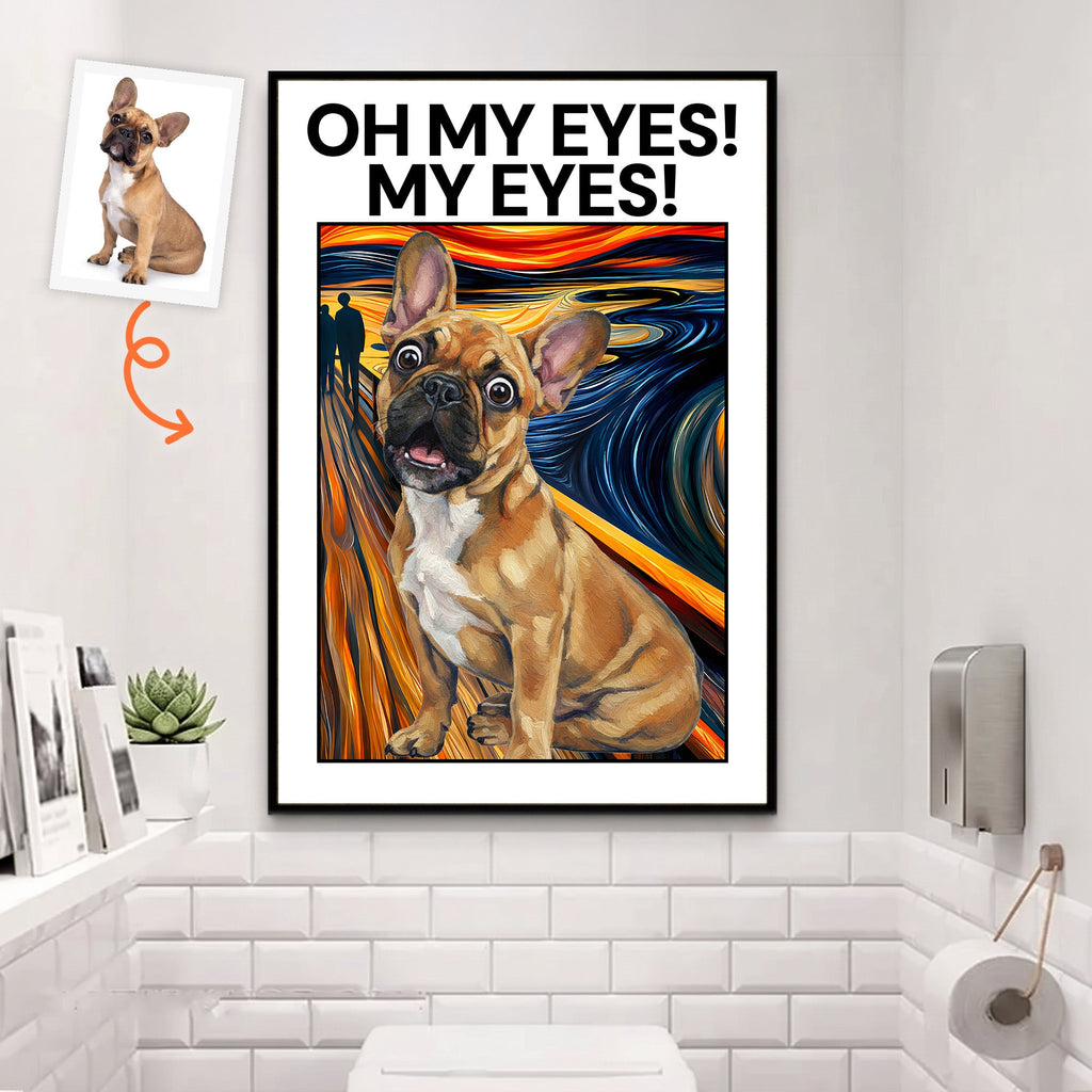 Nice Butt Custom Pet Photo Funny Scream Art - Personalized Poster