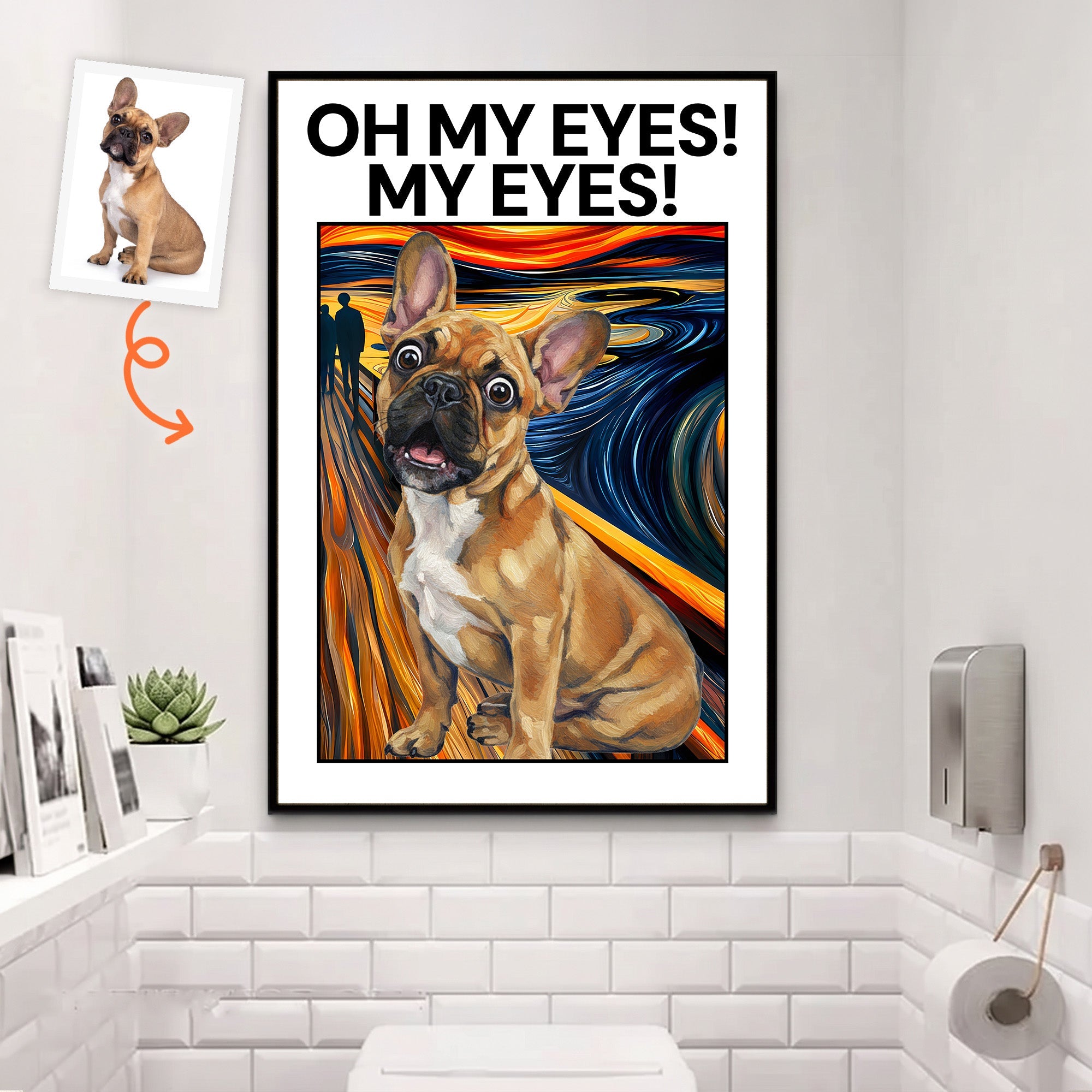 Nice Butt Custom Pet Photo Funny Scream Art - Personalized Poster